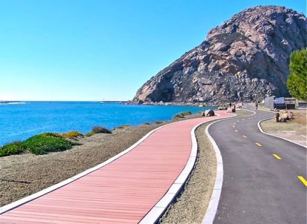 The existing short and sweet Harborwalk path leading to Morro Rock. 