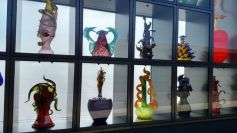 Works by some of the best glass artists on display along the bridge.